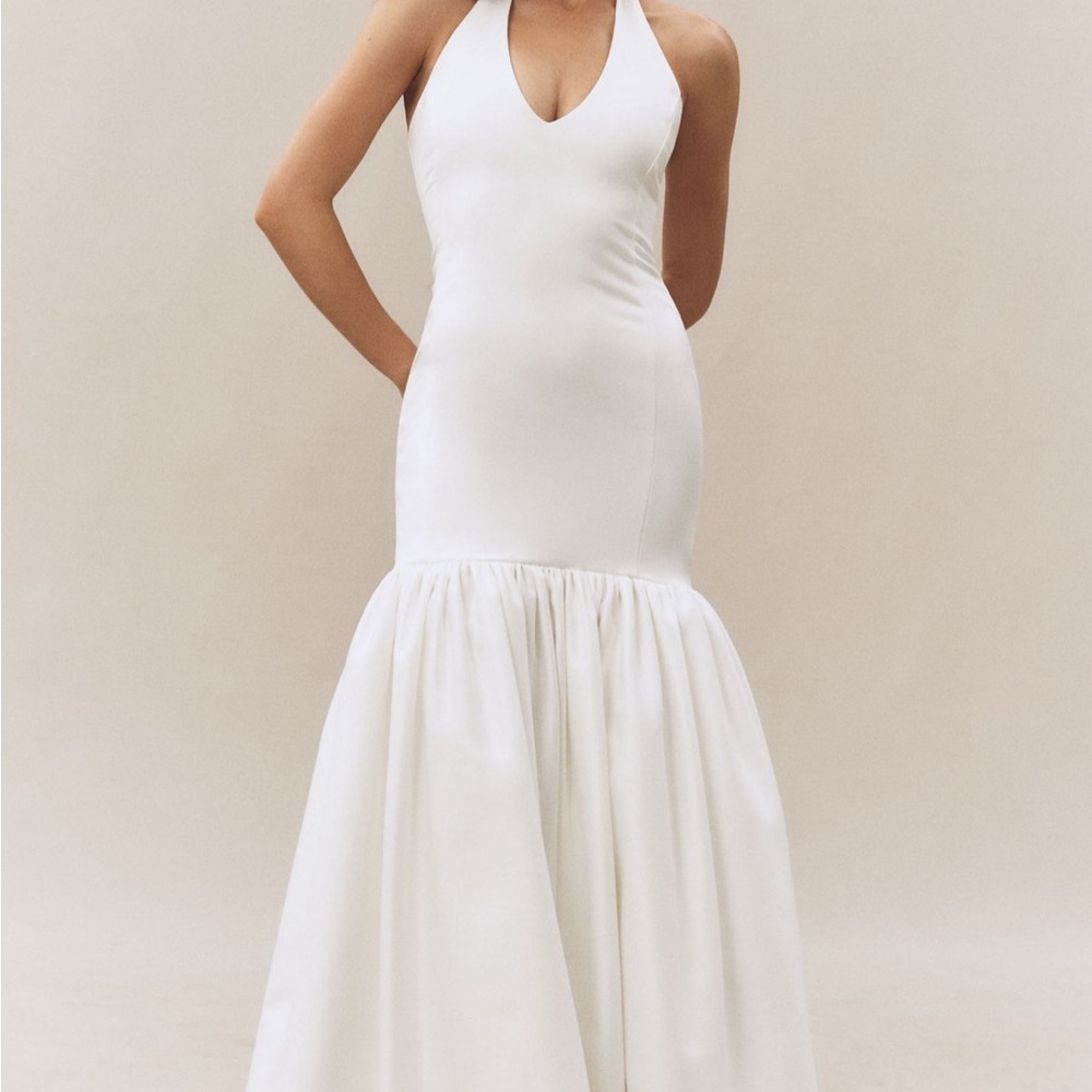 Delfi Isha Halter Fit & Flare Maxi Dress